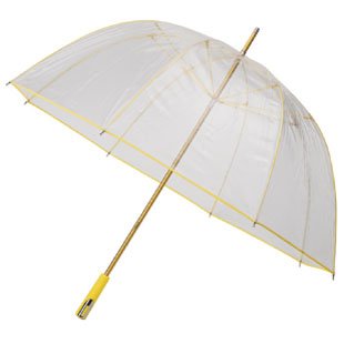 Preisvergleich Produktbild Impliva Transparante PVC Koepelparaplu - Geel