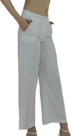 Moda Influencer Pantaloni Donna AKE' Taglia 40 42 44 46 48 Bianchi Classici  Eleganti Comodi Pants Woman AKE 'Size 40 42 44 46 48 White Classic Elegant  Comfortable 2 (46) : Amazon.it: Abbigliamento