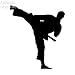 Produktbild Stycars® Car Stickers, 10.6 * 12.2Cm Taekwondo Karate Handsome Boy Car Stickers Reflective Vinyl Car Decorative Accessories Black