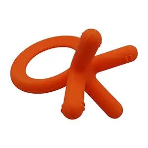 Chic Buddy teethers for Babies BPA Free Silicone Soft Baby Toys (3 6 9 12 Months Old,Orange)