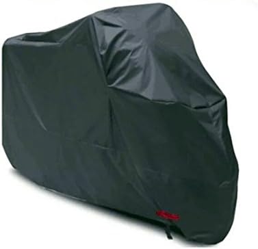 FLM Motorcycle Cover - Heavy Duty 190T Nylon Waterproof Motorbike Cover Anti Dust Rain UV Indoor Outdoor Protective Breathable Cover with Lock-holes,Storage Bag,XXL