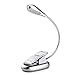 Produktbild Albrillo LED Leseleuchte 3 Helligkeitsstufen Dimmbar Klemmleuchte und USB WiederAufladbar, 360° Flexibler Schwanenhals und Augenschutz für Lesen und Arbeit, Warmweiß, Silber