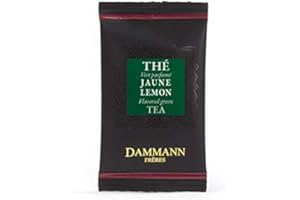 PASSERINI PASTICCERIA A MILANO DAL 1919 Dammann Jaune Lemon - Tè verde Sencha della Cina, citronella, oli essenziali di lime e limone dolce, con zenzero, 24 filtri, Dammann Frères
