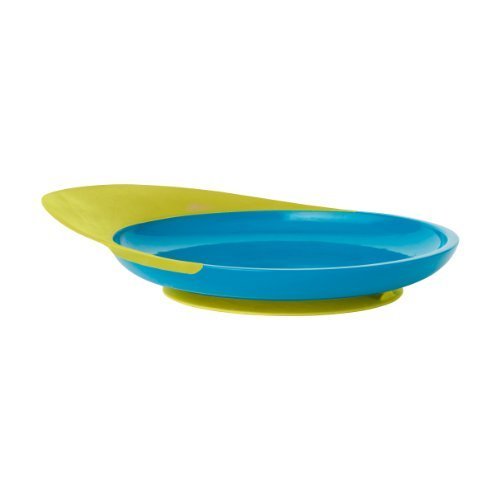 Boon Catch Plate with Spill Catcher, Green/Blue (Discontinued by Manufacturer) by Boon