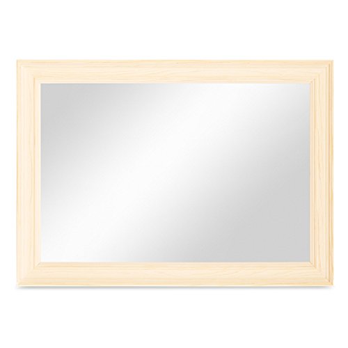 Wand-Spiegel 24×34 cm im Holzrahmen Skandinavisches Design Weiss / Spiegelfläche 20×30 cm - 3