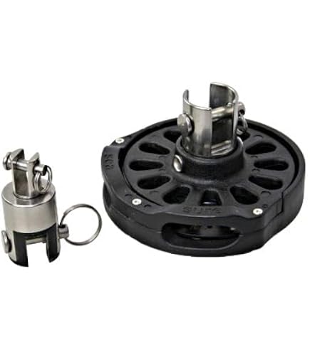 Clamcleat CL253 - Serre-câble Avec Rouleur Pour Trapèze Et étais, Accessoire Voile Et Gréement