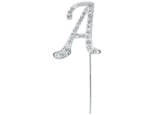 Club Green Diamant Buchstabe "A auf dem Vorbau, silber, 4,5 cm