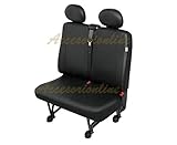 Ajuste garantizado Accesorionline Fundas de Asiento Polipiel copiloto a Medida para Renault Trafic/Nissan Primastar/Opel Vivaro/Modelos 2001-2014 Funda Conductor para Asiento de 2plazas - Poli Piel