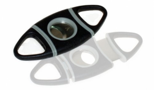 Zigarrenabschneider oval Zigarrencutter TPR-Gummibeschichtung inkl. Lifestyle-Ambiente Tastingbogen