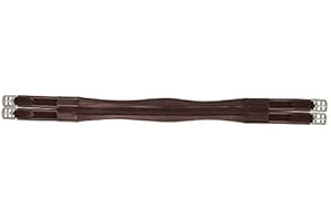 HyCOMFORT Leather Padded Double Elasticated Atherstone Girth (46in) (Brown)