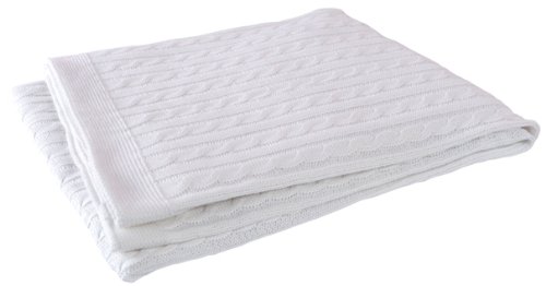 Jollein Blanket (75 x 100 cm, Cable Knit White)