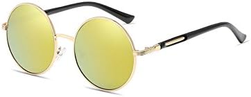 Zokra TM Vintage Retro Round Sunglasses Women Brand Designer Women Sun Glasses Female Eyewear Steampunk Mirror Oculos De Sol[ gold gold ]