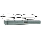 gafas de lectura 0.25 PEQUEÑO ESTUCHE DE ALUMINIO GRATUITO - Nuestras mini gafas de lectura vienen con su propio estuche de aluminio compacto y robusto. Mantendrá tus nuevas gafas guardadas y protegidas con seguridad. Medidas del estuche: longitud 140mm, ancho 27mm y alto 15 mm.