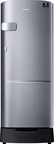 Samsung 192 L 4 Star Inverter Direct Cool Single Door Refrigerator(RR20T1Z2XS8/HL, Elegant Inox, Base Stand wi