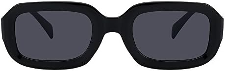 TIANLIANG04 Small Square Sunglasses Women Sunglasses Vintage Black Frame Female Rectangular Shades UV400
