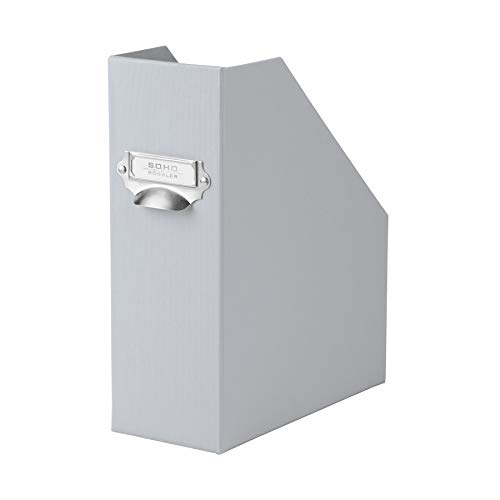 Rössler 1318452171 S.O.H.O. - Revistero archivador (A4, 115 mm, tirador, compartimento metálico para etiqueta, diseño de malla), color gris