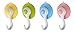 Produktbild homeffect Klebehaken: Extra Stark, Universell, Große Auswahl [4X Bunt] Wandhaken, Türhaken, Kindergarderobe, Kinderhaken ohne Bohren (Selbstklebend)
