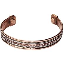 Unisex Powerful Mixed Metal Five-Row Cuff Bracelet Healing Grounding Bangle