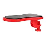 CGDZ Tapis d'appui-accoudoir de Bureau Table d'ordinateur Support de Bras Tapis de Souris Repose-Bras Repose-Poignets Extension de Chaise Épaule Main Protéger Mousepad Rouge