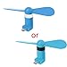 Produktbild Werst 90 - Micro-USB Lüfter Lüfter für Samsung Xiaomi Huawei HTC ZTE Android Handy Tablet blau