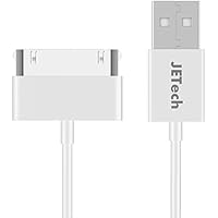 JETech Cavo iPhone 4s/ 4, iPhone 3G/3GS, iPad 1 2 3, iPod, USB Cavo di SYNC e Caricamento, 1m, Bianco