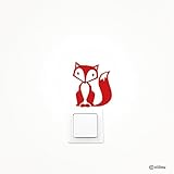 Wandsticker FUCHS für Lichtschalter Wandtattoo Wandaufkleber