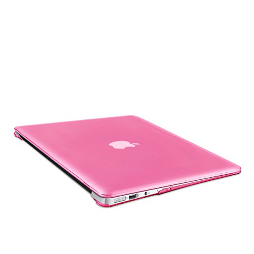 kwmobile Crystal Hülle für Apple MacBook Air 13″ (ab Mitte 2011) Hard Case – dünne durchsichtige transparente Schutzhülle Cover Tasche Pink Transparent - 9