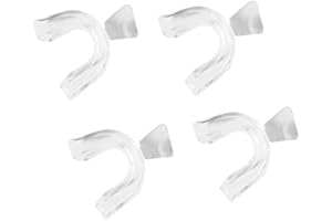 NLINLIN 4Pcs Transparent Mouth Guard Silicone Grinding Guard Teeth Whitening Tray Sleeping Gum Shield for Sports Bruxism Bite Guard Easy to Use,Health and Household,Oral Care,Teeth Grinding Guards