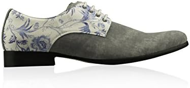 Delft Blue 43 | Formal Dress Shoes for Men Wedding Oxford Mens Derby Unique Lace-ups Colorful Designer Brogues