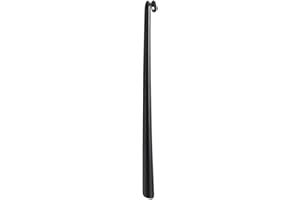 TSA LIMITED TSA Metal Shoe Horn 80cm - Long Handled 80cm Black Metal Shoehorn with Easy and Comfort Grip for Men, Women, The Elderly & Anyone With Mobility Issues