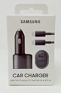 SAMSUNG Super Fast Dual Car Charger (45W+15W) Two Ports EP-L5300XBEGWW Black