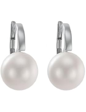CHRIST Pearls Damen-Ohrhänger 585er Weißgold 2 Süßwasser-Zuchtperle One Size, Weiss