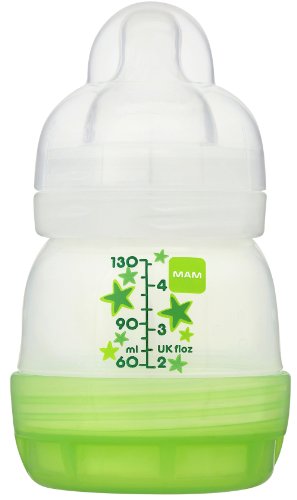 MAM Self-Sterilising Anti-Colic 130 ml Bottle (Green)