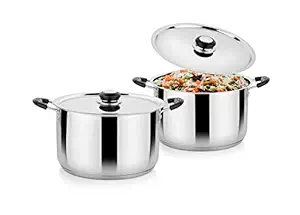 Madhu Stainless Steel Stew Pot / Encapsulated Bottom / 18 no. / 24 cm / 7 LTR