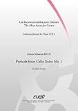 PARTITION CLASSIQUE - Prélude de la Suite pour Violoncelle No. 1 - BACH - Guitare Solo
