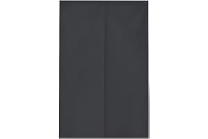 Odot Noren - Cortina de Puerta de Estilo Japonés con Color Sólido, Japonesa Tapiz Cortina de Partición Dormitorio Cocina Tienda Restaurante Separador de Puerta (65x90cm,Negro)