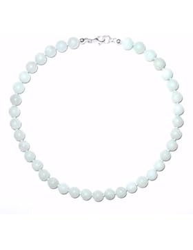 Amazonit Schmuck (Halskette) Amazonit Kette Kugeln mit Perlseide geknotet Verschluss 925er Sterling-Silber Modellnummer...
