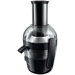 Philips HR1855/00 Centrifugeuse Noire 700W, Quickclean Nettoyage 1mn, cheminée XL, tamis inversé electro poli, jusqu' à 2L de jus en 1 extraction