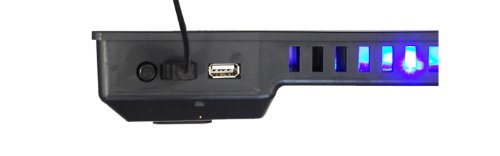 NOTEBOOK KÜHLER MIT 23cm LED LÜFTER HALTERUNG COOLER STÄNDER COOLPAD KÜHLPAD Für 15/17/19″ ZOLL LAPTOP - 4