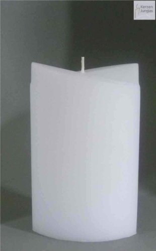 Kerze Oval, Weiss für Hochzeit 19x13 cm - 8603 - Kerzenrohling, Formenkerze 190x130 mm zum Basteln und Verzieren