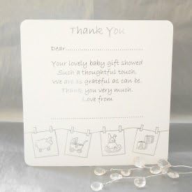 Luxury Pack of 10 Thank You for the Baby Gift Cards