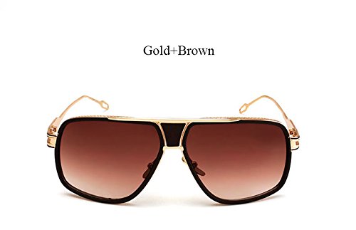 Preisvergleich Produktbild Limotai Sonnenbrillesuper Für Männer Und Frauen Von Sonnenbrillen Sonnenbrillen Mit Flacher Oberseite 18 K Gold Herren Hohe Qualität, Yd 11 Gold Braun