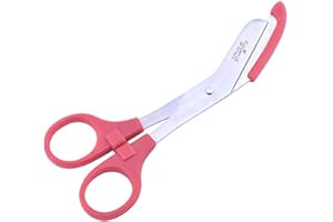 AR EMPORIUM Bandage Scissors with Round Tip Perfect for Veterinary, General and Home Use with Colored Safety Guard 5 -Colours (Red)