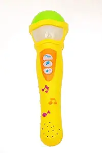 shree satguru toys musical microphone singing mic toy with lights and self voice | sound toys for kids- Multi color