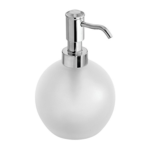 InterDesign 78517EU Ashford Seifenspender aus Glas, frost / chrom