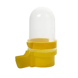 SNJU? 200ML PET Bird Water & Food Feeder,Yellow,Combo of Two,for Small and Medium Sized Birds,