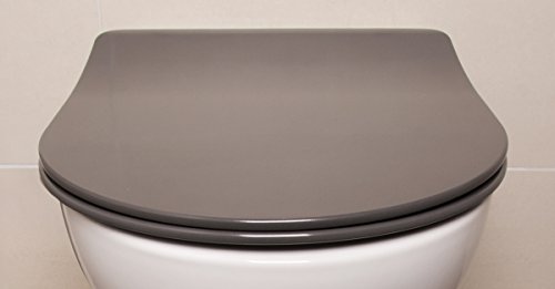 Bullseat 3.2 WC Sitz anthrazit • D Form • Absenkautomatik / Softclose • abnehmbar • easyclean • Toilettendeckel • Klobrille • hochwertiges Duroplast
