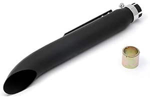 DOCK66 MOTORCYCLE PARTS Pot d'échappement de moto Classic Turn Out noir mat pour Chopper ou Custom Bike