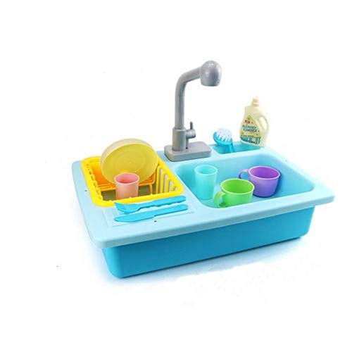 Preisvergleich Produktbild Hangarone Kinderrollenspiel Küchen Spielset Spülmaschine Geschirr Garnitur Real Erfahrung