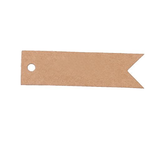 100 Kraftpapier Tag Hochzeit Bonbonniere Geschenkaufkleber Geschenkanhänger Hängeetiketten Anhängeetiketten - 6